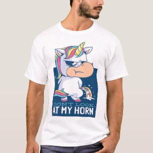 T-shirt Angry unicorn peds drôle arc-en-ciel couleurs pipe