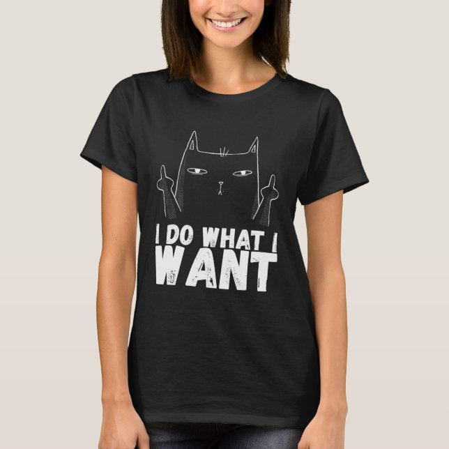 T-shirt Angrycats  Sarcastic Cat  Black Cat Humor  1 (Devant)