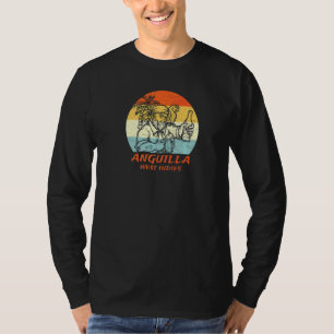 T-shirt Anguilla Antilles Vintage Retro Pirate & Parrot