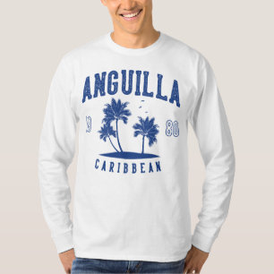 T-shirt Anguilla Palmier des Caraïbes 1980