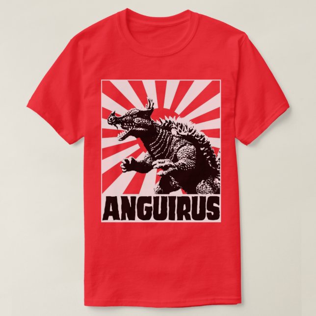 T-shirt ANGUIRUS Soleil levant pour les tee - shirts rouge (Design devant)