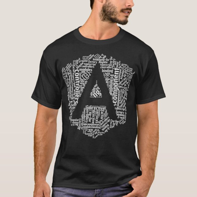 T-shirt AngularJS - Wordcloud Edition (Devant)