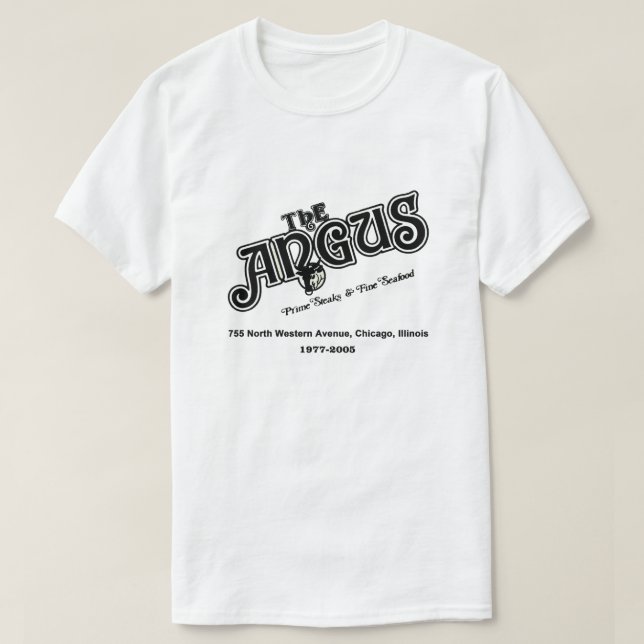 T-shirt Angus Restaurant, Chicago, IL (Design devant)