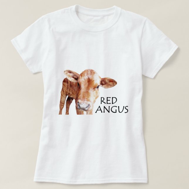 T-shirt Angus rouge (Design devant)