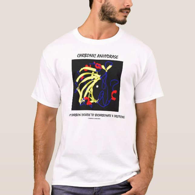 T-shirt Anhydrase carbonique (enzyme de biochimie) (Devant)