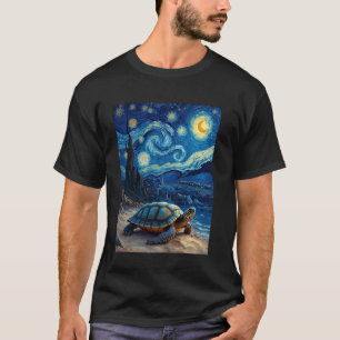 T-shirt Anim Tortue Coquille Voyageur Nuit Étoilée de Van 