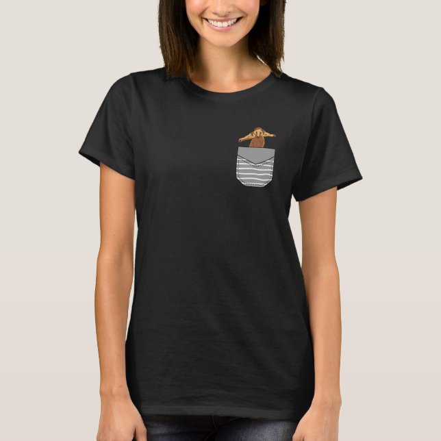 T-shirt Animal Anteater In Pocket (Devant)