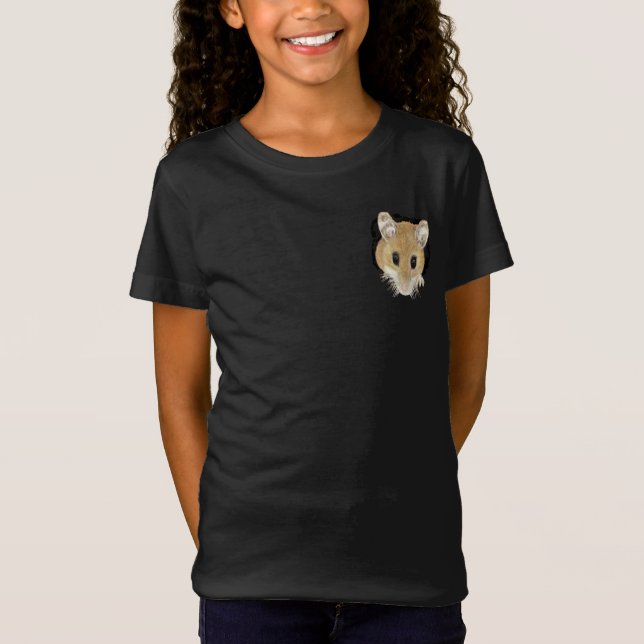 T-Shirt Animal Art Cute Souris Peeout Aquarelle Art (Devant)