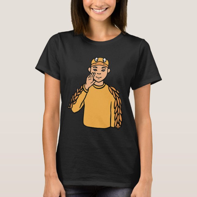 T-shirt Animal Asl Gesture main Sourds Acteurs de perte d' (Devant)