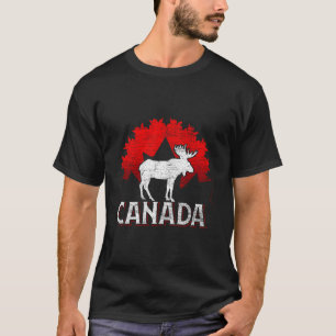 T-shirt Animal canadien Moose Maple Leaf Canada