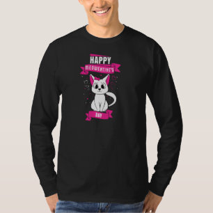T-shirt Animal Chat Coeurs d'animaux Meow Hearts Day Happy