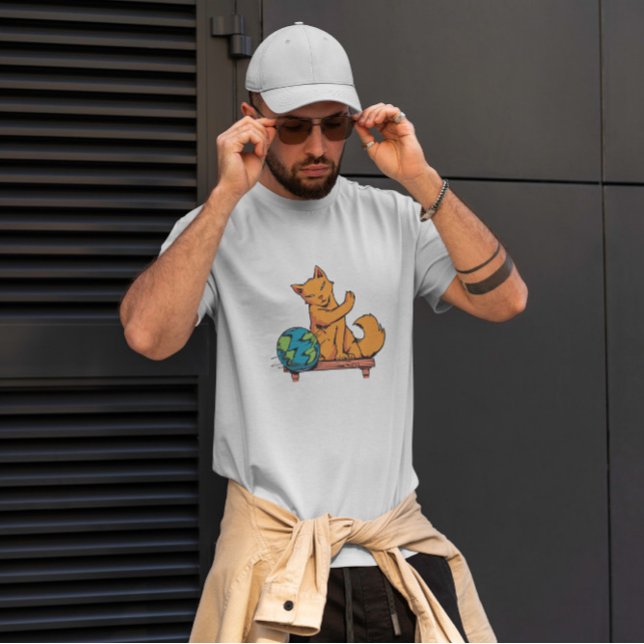 T-shirt Animal Chat Jouer Avec La Planète (Créateur téléchargé)