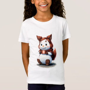 T-Shirt Animal confortable avec Café   Art AI