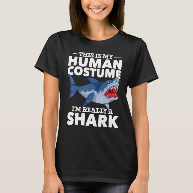 T-shirt Animal Costume Party Ocean Animal Shark (Devant)