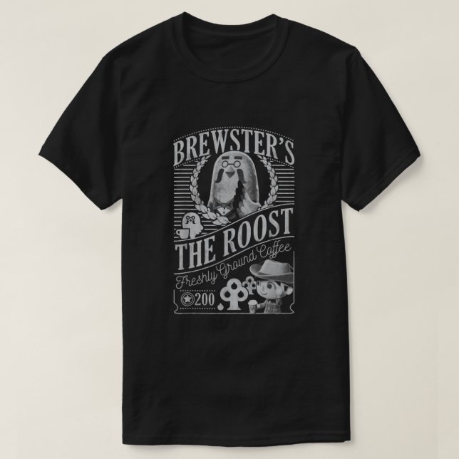 T-shirt Animal Crossing Brewsters The Roost Graphic  (Design devant)