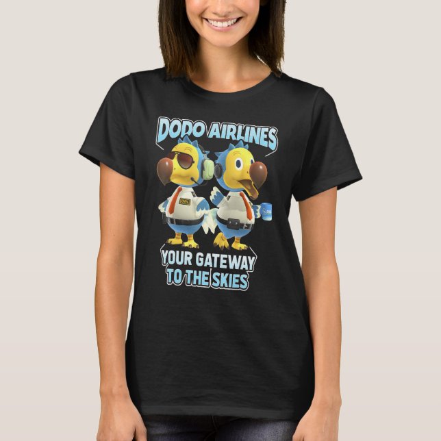 T-shirt Animal Crossing Dodo Airlines Votre Porte D'Entrée (Devant)