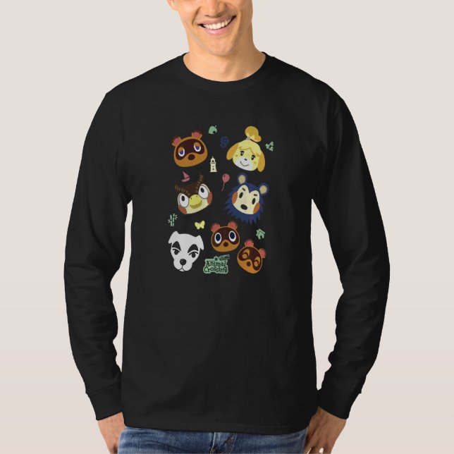 T-shirt Animal Crossing Group Big Face Poster (Devant)
