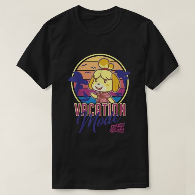 T-shirt Animal Crossing New Horizons Isabelle Vacation Mod (Design devant)