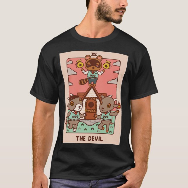 T-shirt animal crossing new horizons tom nook the devil T- (Devant)