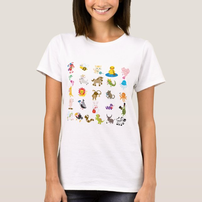T-shirt Animal d'alphabet (Devant)