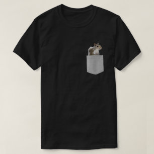 T-shirt Animal Dans Votre Poche Écureuil Gris Américain 