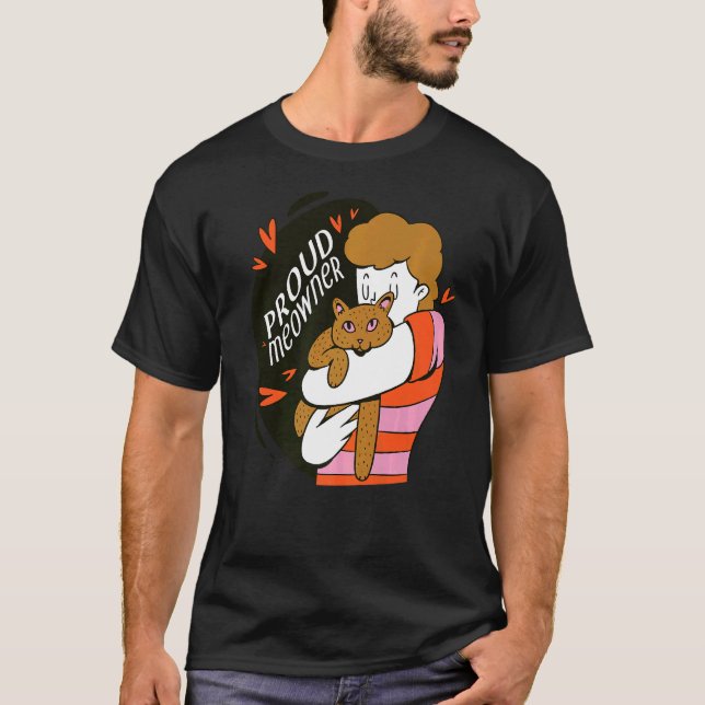 T-shirt Animal de chat Fier Meowner Kitten Meow (Devant)
