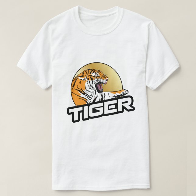 T-shirt Animal de chat sauvage de lion de tigre (Design devant)