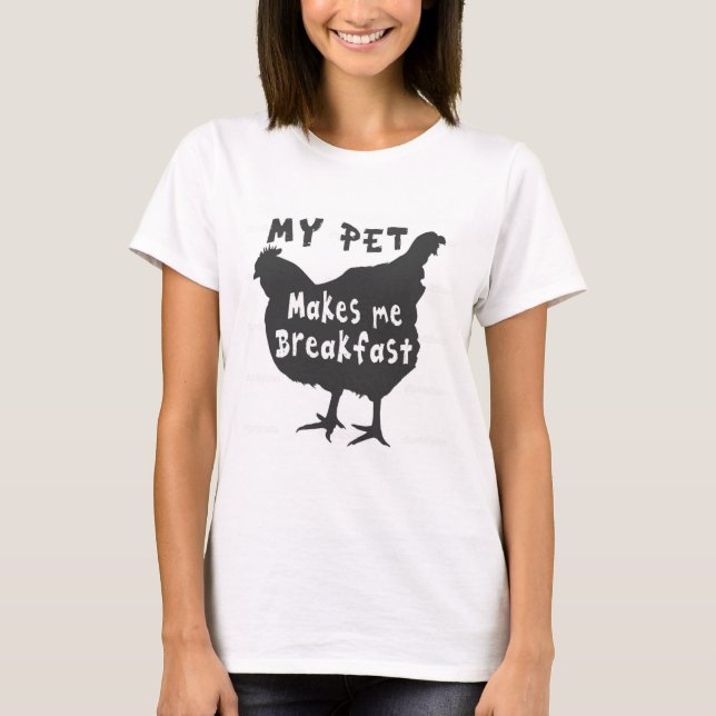 T-shirt Animal de compagnie au petit déjeuner (Devant)