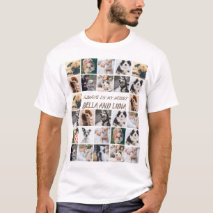 T-shirt animal de compagnie chat modèle photo collage et t