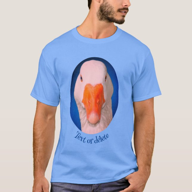 T-shirt Animal de ferme à visage d'oie blanche Personnalis (Devant)
