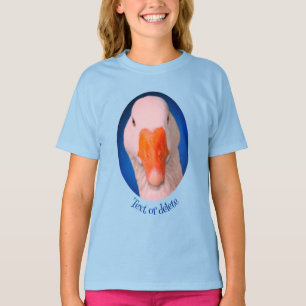 T-shirt Animal de ferme à visage d'oie blanche Personnalis