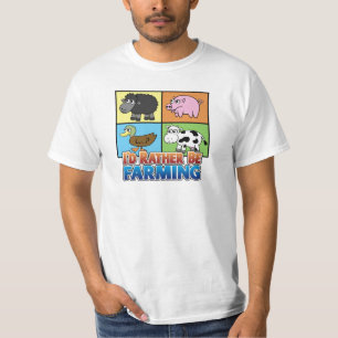 T-shirt Animal de ferme de bande dessinée - je cultiverai