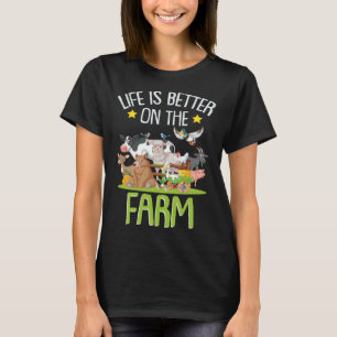 T-shirt Animal de ferme Vaches Poulet Porc Chèvre Ranch Te