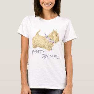 T-shirt Animal de fête Scottish Terrier
