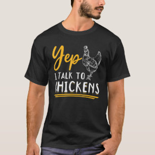 T-shirt Animal De La Ferme De Poulet Oui Je Parle Aux Poul