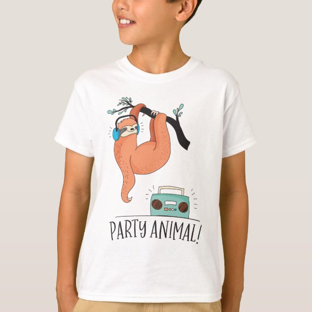 T-shirt Animal de la partie Sloth (Devant)