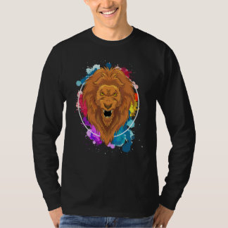 T-shirt Animal de zoo Lion Afrique Safari Lion coloré
