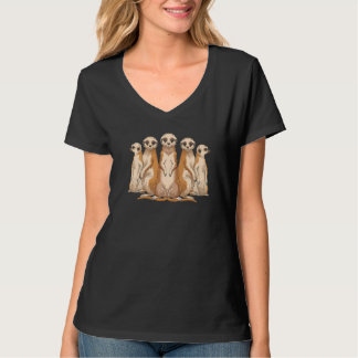 T-shirt Animal de zoo  Suricates mignons Afrique Safari Su