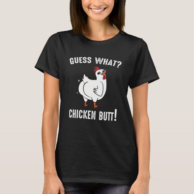T-shirt Animal Devinez Quel Bouton De Poulet Mélange Boeuf (Devant)
