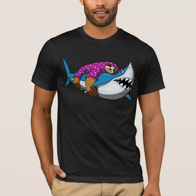 T-shirt Animal drôle d'océan de paresse de requin (Devant)