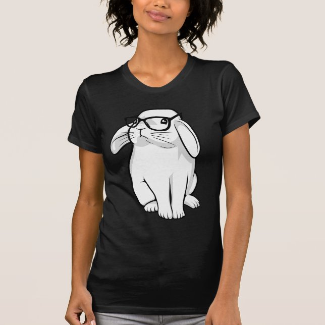 T-shirt Animal familier mignon de lapin de lapin ringard (Devant)