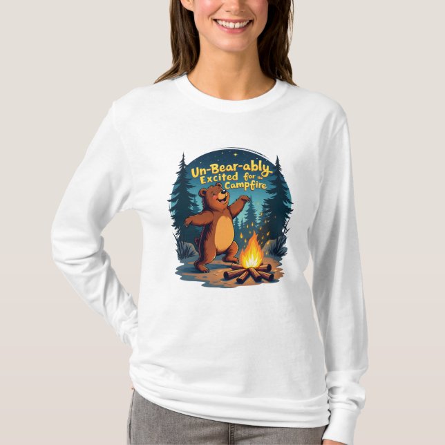 T-shirt Animal Funny Camping (Devant)