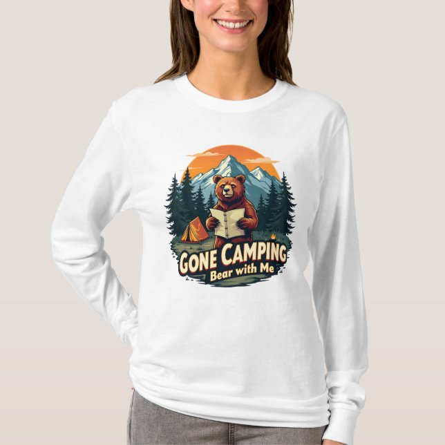 T-shirt Animal Funny Camping (Devant)