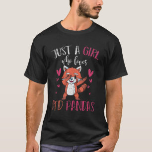 T-shirt Animal Juste Un Qui Aime Le Panda Rouge