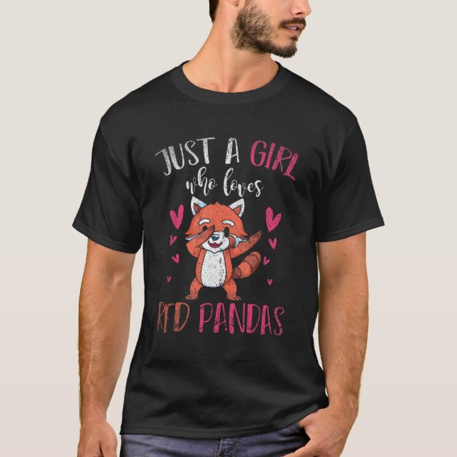 T-shirt Animal Juste Un Qui Aime Le Panda Rouge (Devant)