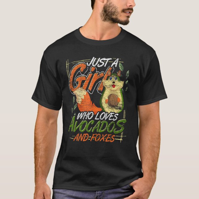 T-shirt Animal Juste Une Fille Qui Aime Les Avocados Et Le (Devant)