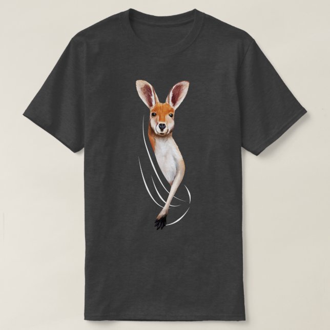 T-shirt Animal Kangaroo Venant De L'Intérieur (Design devant)