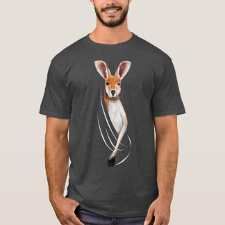 T-shirt Animal Kangaroo Venant De L'Intérieur