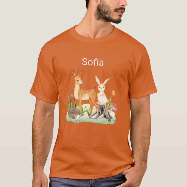 T-shirt Animal lapin hérisson Sofia cadeau (Devant)