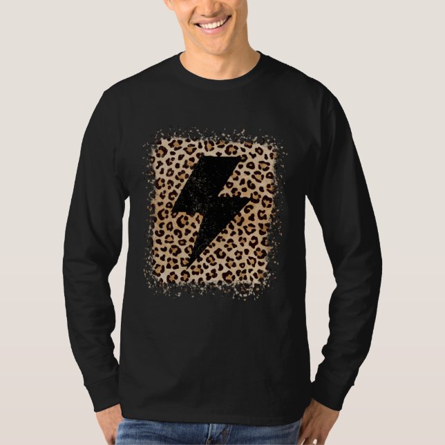 T-shirt Animal Leopard Cheetah Bolt Lightning Print (Devant)